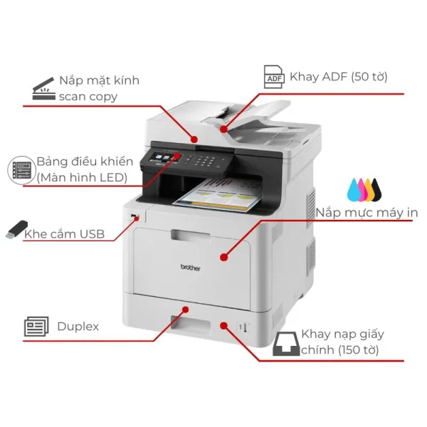 Máy in laser màu đa năng Brother MFC-L8690CDW