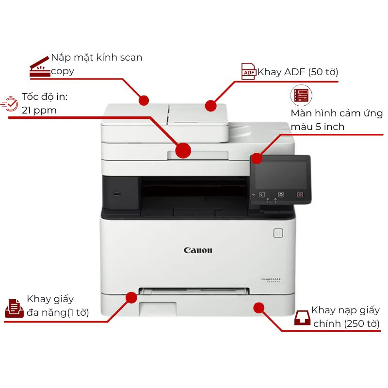 Máy in laser màu đa năng Canon i-SENSYS MF657CDW