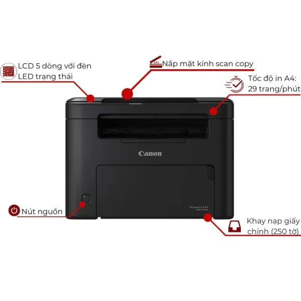 Máy in laser trắng đen đa năng Canon imageCLASS MF272dw
