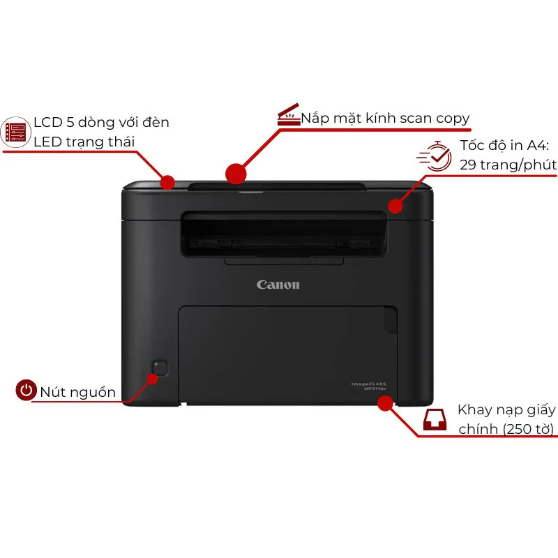 Máy in laser trắng đen đa năng Canon imageCLASS MF272dw