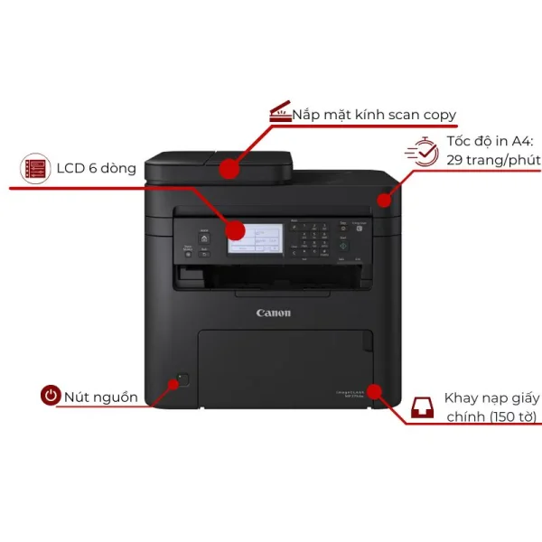 Máy in laser trắng đen đa chức năng Canon imageCLASS MF275dw