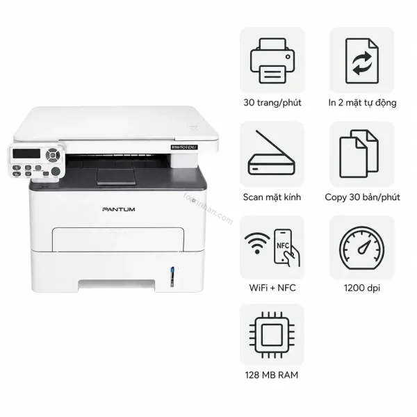 Máy in laser trắng đen đa năng Pantum M6702DW